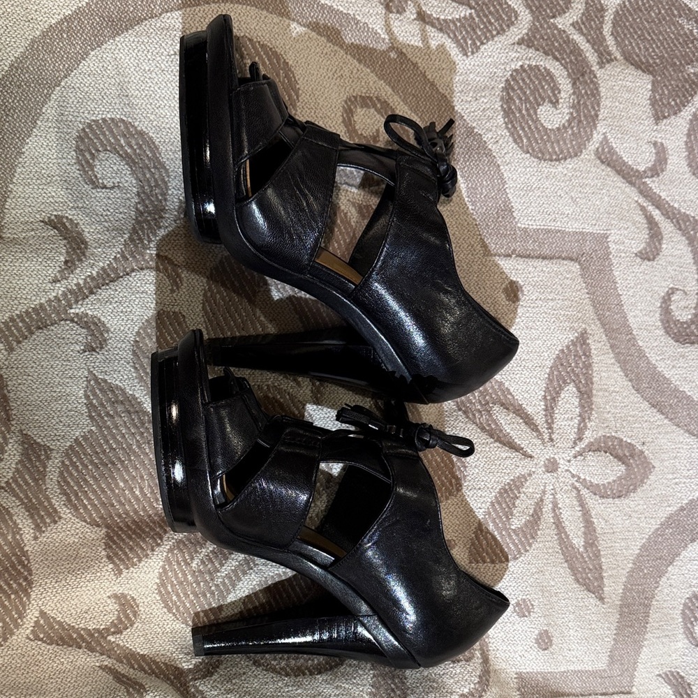 Coach Elegant Black Heels with Straps